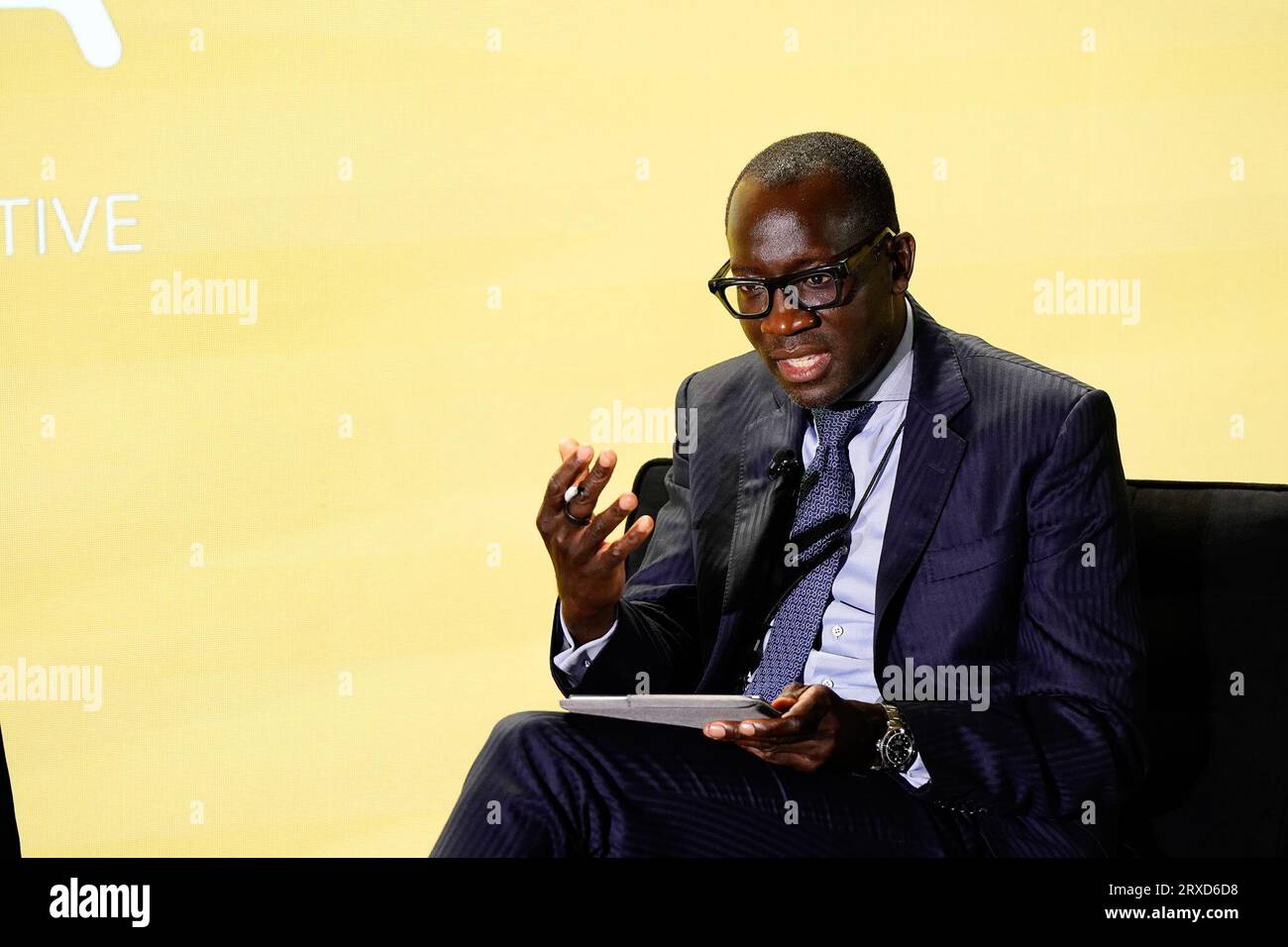 New York, New York, USA  21-22  Sept 2023 Dr. Acha Leke during the 2023 UNSTOPPABLE AFRICA Conference Presented By Global African Business Initiative, held at the Westin Grand Central in New York City, September 21-22 2023. Photo by Jennifer Graylock-Alamy Stock Photo