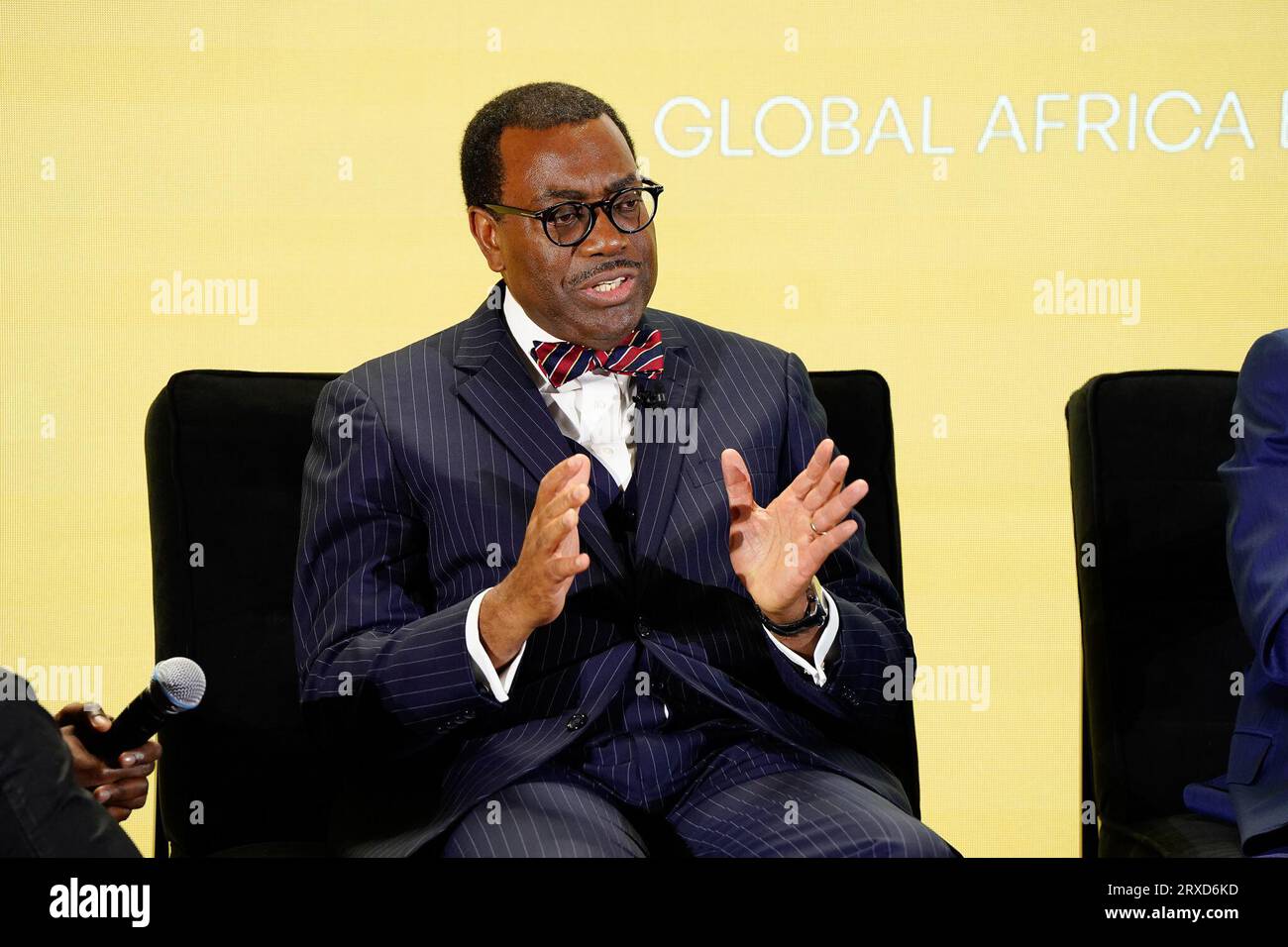 New York, New York, USA  21-22  Sept 2023 Dr. Akinwuni Adesina during the 2023 UNSTOPPABLE AFRICA Conference Presented By Global African Business Initiative, held at the Westin Grand Central in New York City, September 21-22 2023. Photo by Jennifer Graylock-Alamy Stock Photo