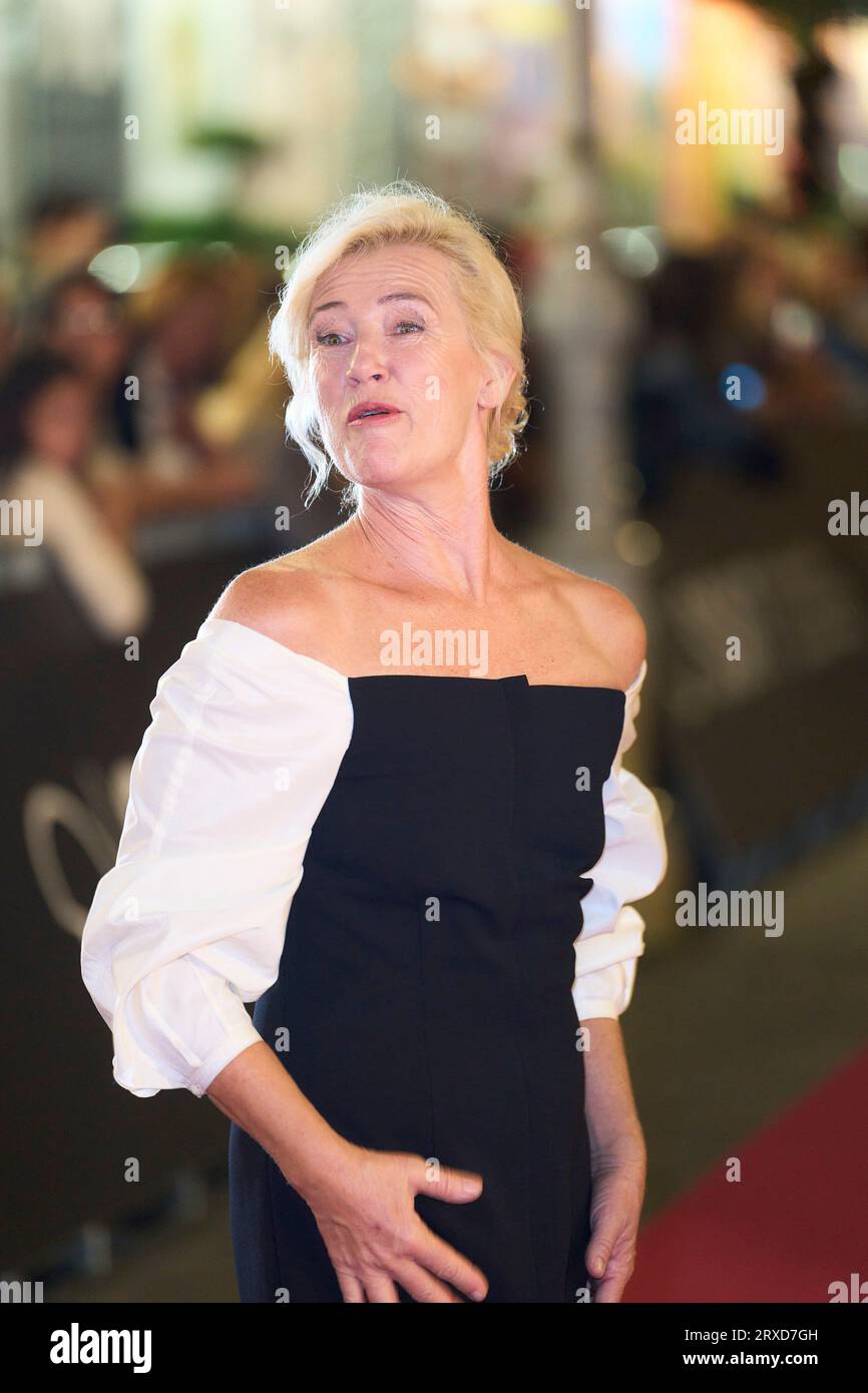 September 24, 2023, San Sebastian, Spain: ANA DUATO attended 'Cuentame como Paso, Gala' Red Carpet during 71st San Sebastian International Film Festival at Victoria Eugenia Theatre. (Credit Image: © Jack Abuin/ZUMA Press Wire) EDITORIAL USAGE ONLY! Not for Commercial USAGE! Stock Photo