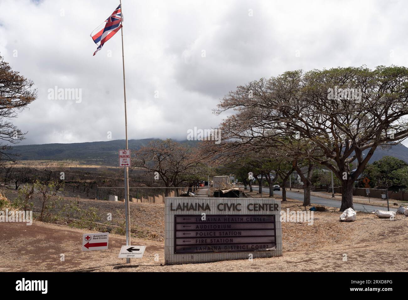 Lahaina Civic Center is pictured, Sunday, Sept. 24, 2023, in Lahaina