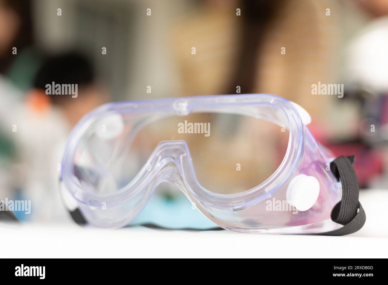 Science equipment in the laboratory. Goggles. Children STEM education