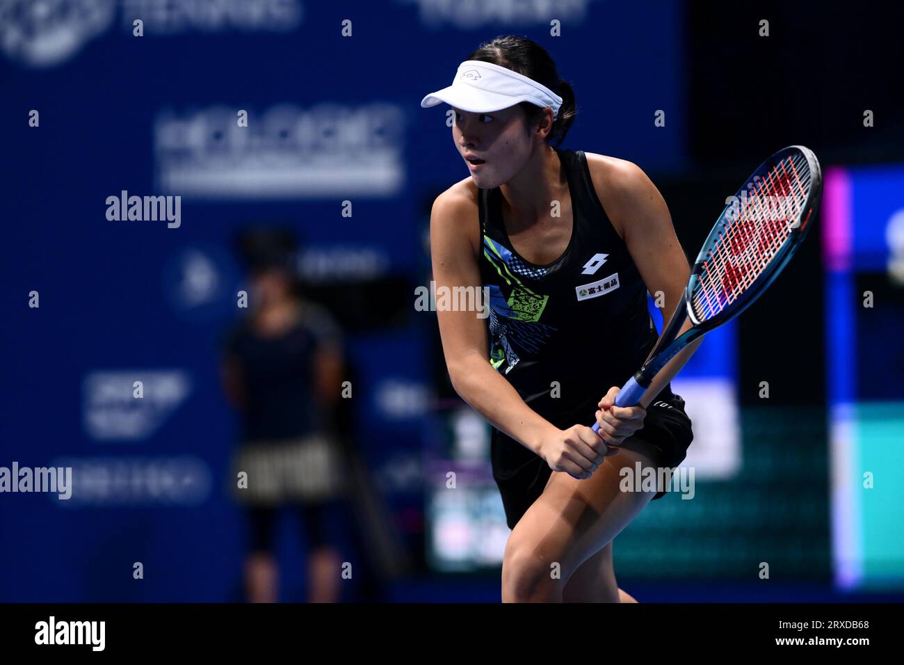 Ariake Coliseum during TORAY Pan Pacific Open Tennis Tournament 2023, Japan. 23rd Sep, 2023. Sara Saito (JPN), SEPTEMBER 23, 2023 - Tennis : Women's Singles qualifying at Ariake Coliseum during TORAY Pan Pacific Open Tennis Tournament 2023, Japan. Credit: SportsPressJP/AFLO/Alamy Live News Stock Photo