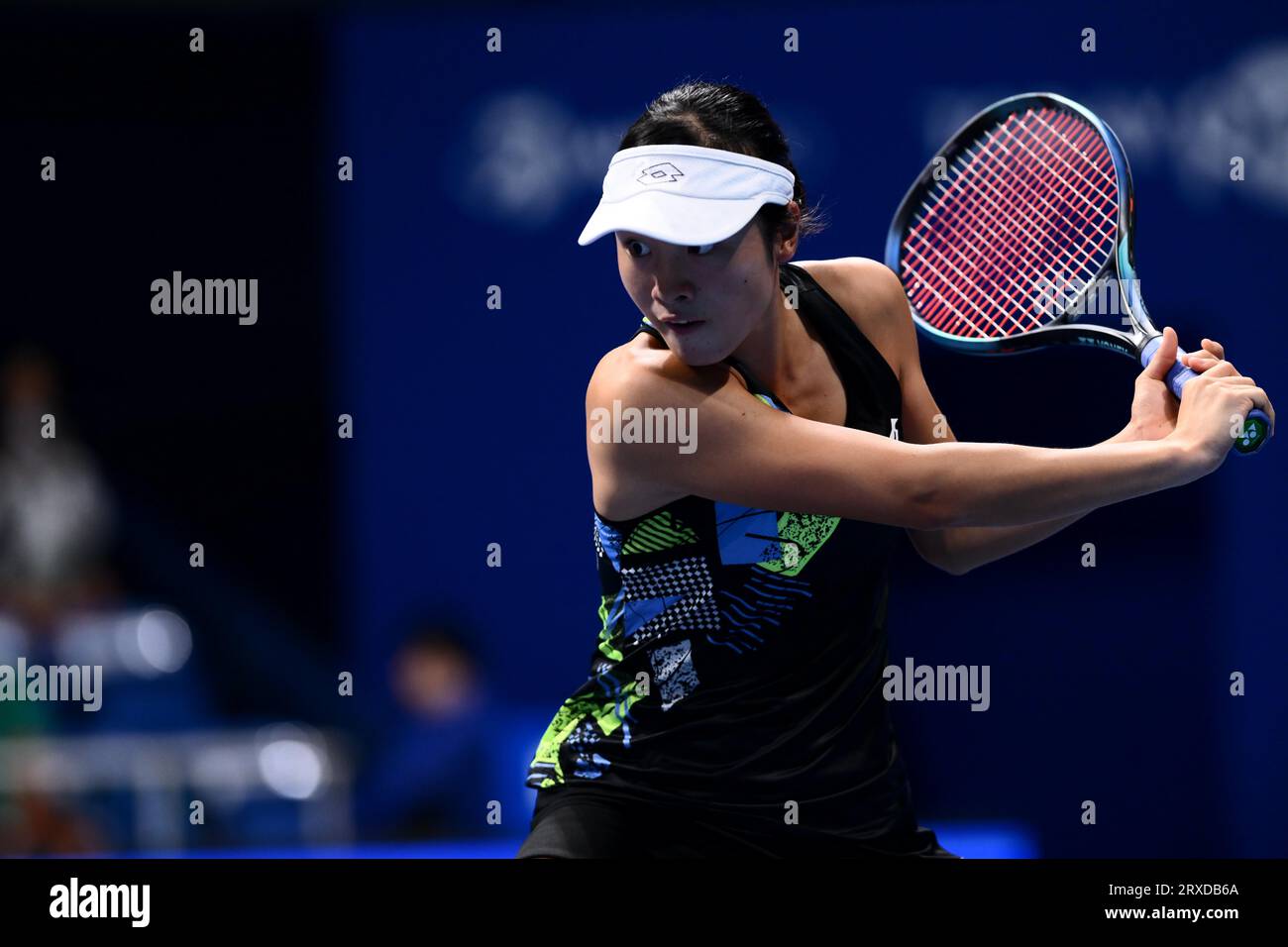 Ariake Coliseum during TORAY Pan Pacific Open Tennis Tournament 2023, Japan. 23rd Sep, 2023. Sara Saito (JPN), SEPTEMBER 23, 2023 - Tennis : Women's Singles qualifying at Ariake Coliseum during TORAY Pan Pacific Open Tennis Tournament 2023, Japan. Credit: SportsPressJP/AFLO/Alamy Live News Stock Photo