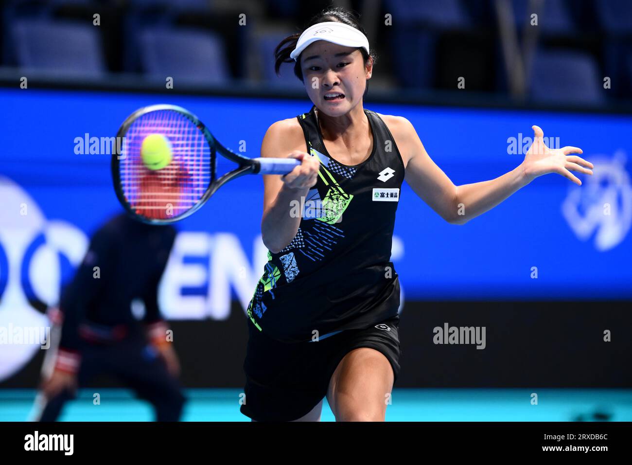 Ariake Coliseum during TORAY Pan Pacific Open Tennis Tournament 2023, Japan. 23rd Sep, 2023. Sara Saito (JPN), SEPTEMBER 23, 2023 - Tennis : Women's Singles qualifying at Ariake Coliseum during TORAY Pan Pacific Open Tennis Tournament 2023, Japan. Credit: SportsPressJP/AFLO/Alamy Live News Stock Photo