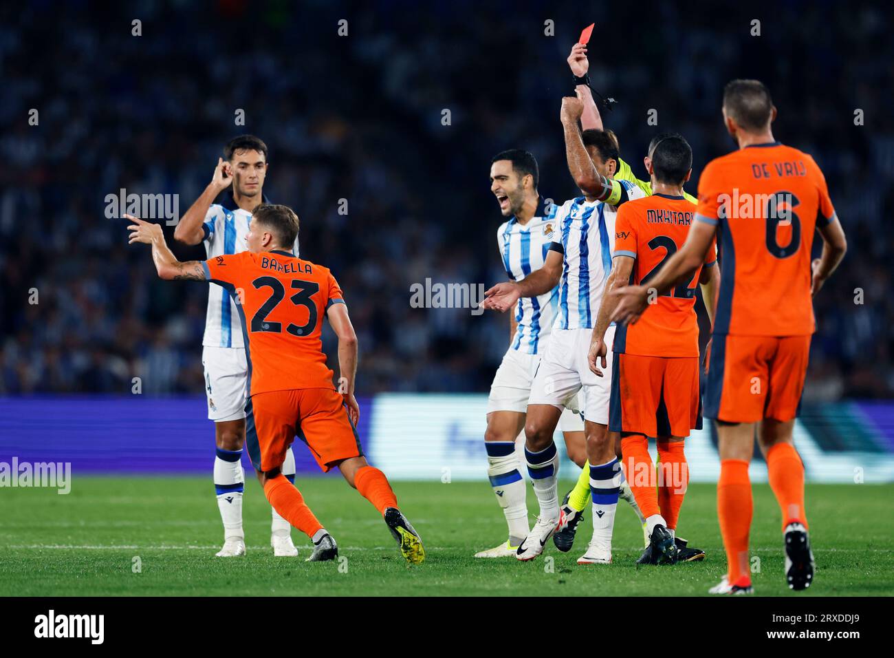 San Sebastian, Spain. Credit D. 20th Sep, 2023. Nicolo Barella (Inter