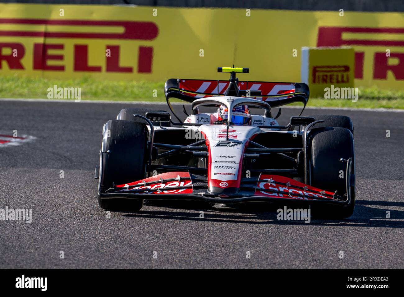 Suzuka, Japan, September 24, Nico Hulkenberg, from Germany competes for Haas F1