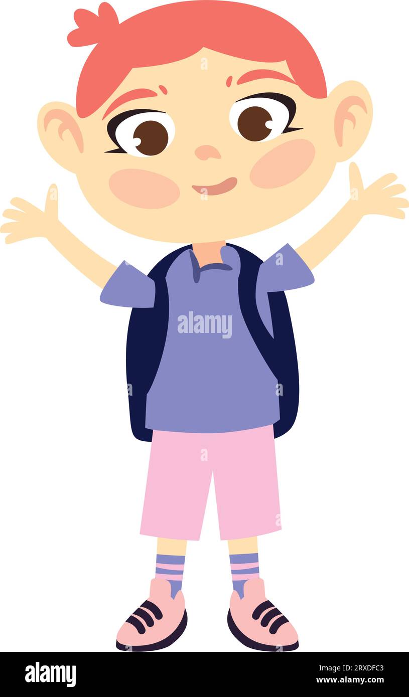 student boy with backpack Stock Vector Image & Art - Alamy