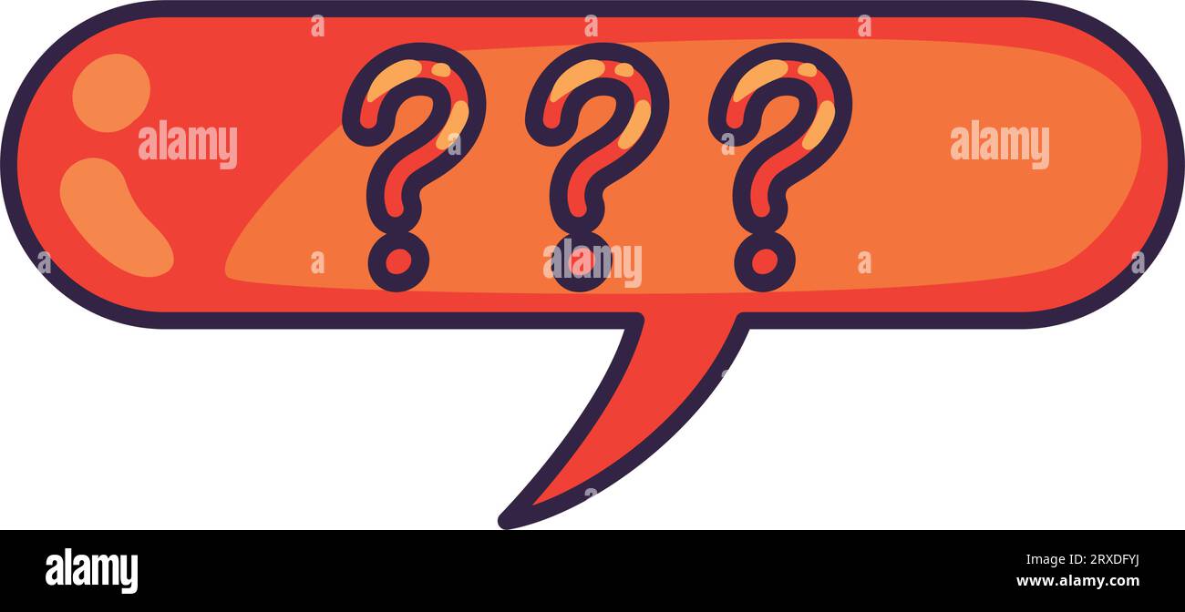 speech bubble with interrogation sign answer Stock Vector Image & Art ...