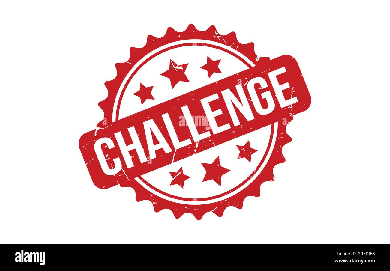 Challenge rubber grunge stamp seal vector Stock Vector