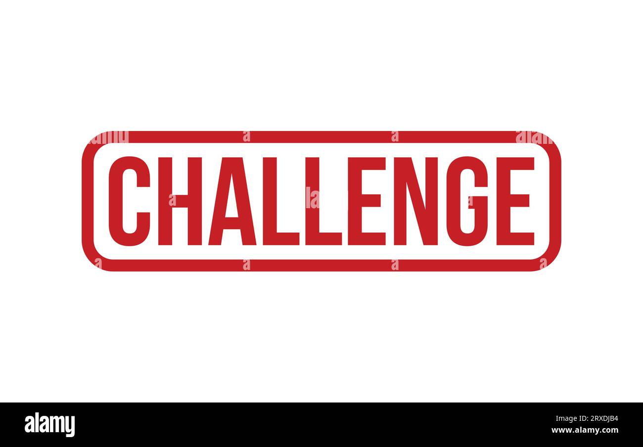 Red Challenge Rubber Stamp Seal Vector Stock Vector