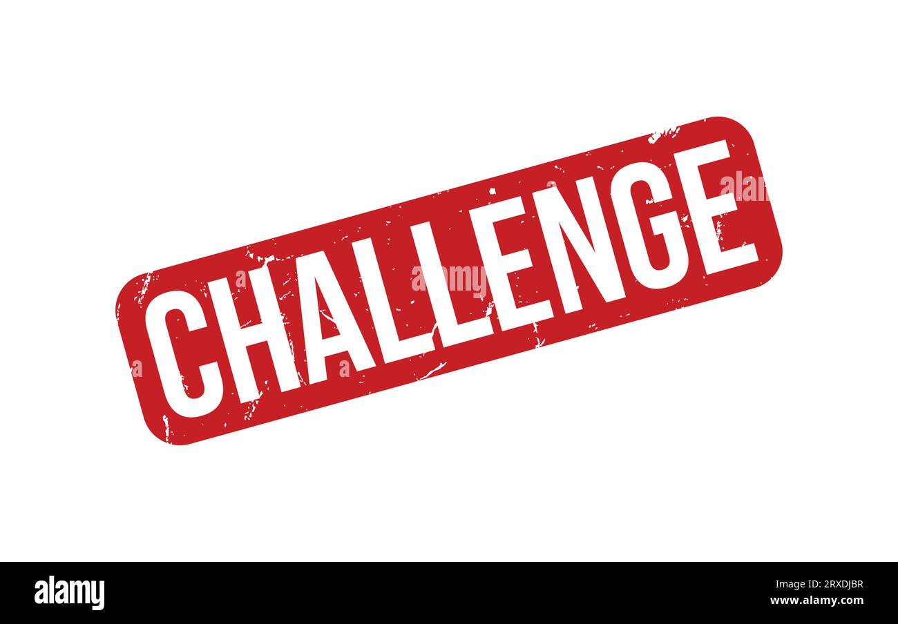 Challenge rubber grunge stamp seal vector Stock Vector