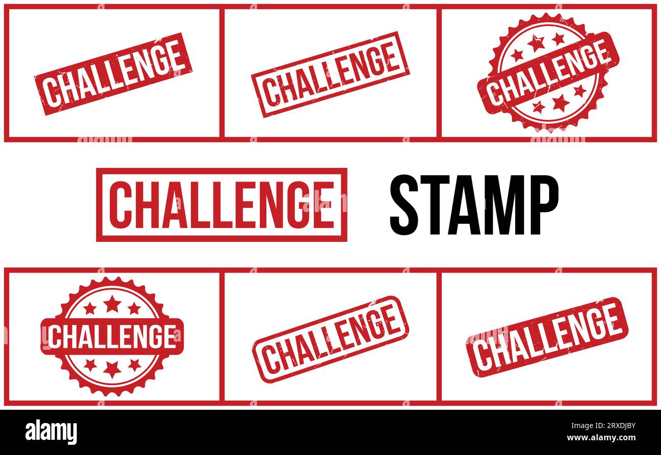 Challenge Rubber Stamp Set Vector Stock Vector Image & Art - Alamy