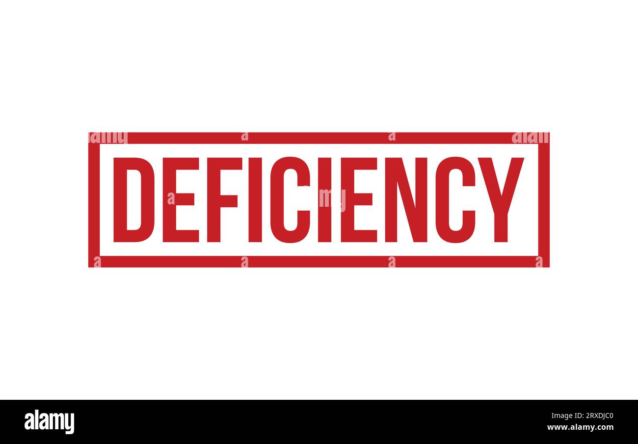Red Deficiency Rubber Stamp Seal Vector Stock Vector Image & Art Alamy