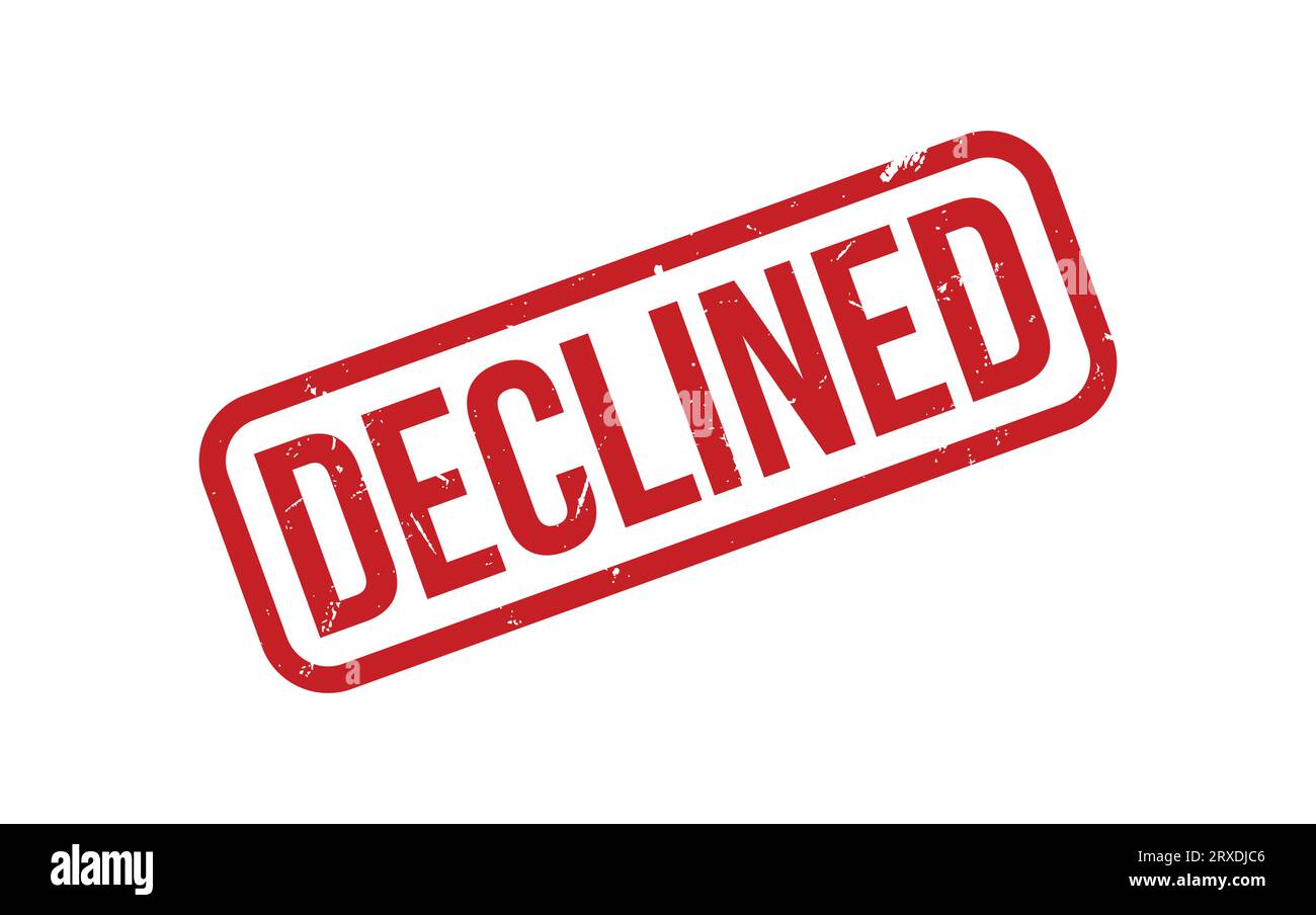 Red Declined Rubber Stamp Seal Vector Stock Vector Image & Art - Alamy