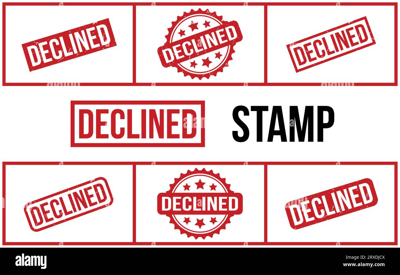 Declined Rubber Stamp Set Vector Stock Vector Image & Art - Alamy