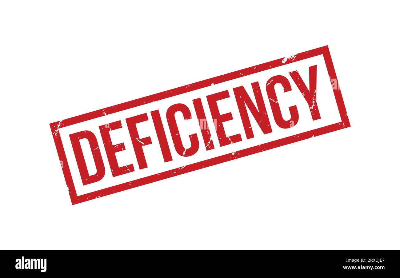 Red Deficiency Rubber Stamp Seal Vector Stock Vector Image & Art Alamy