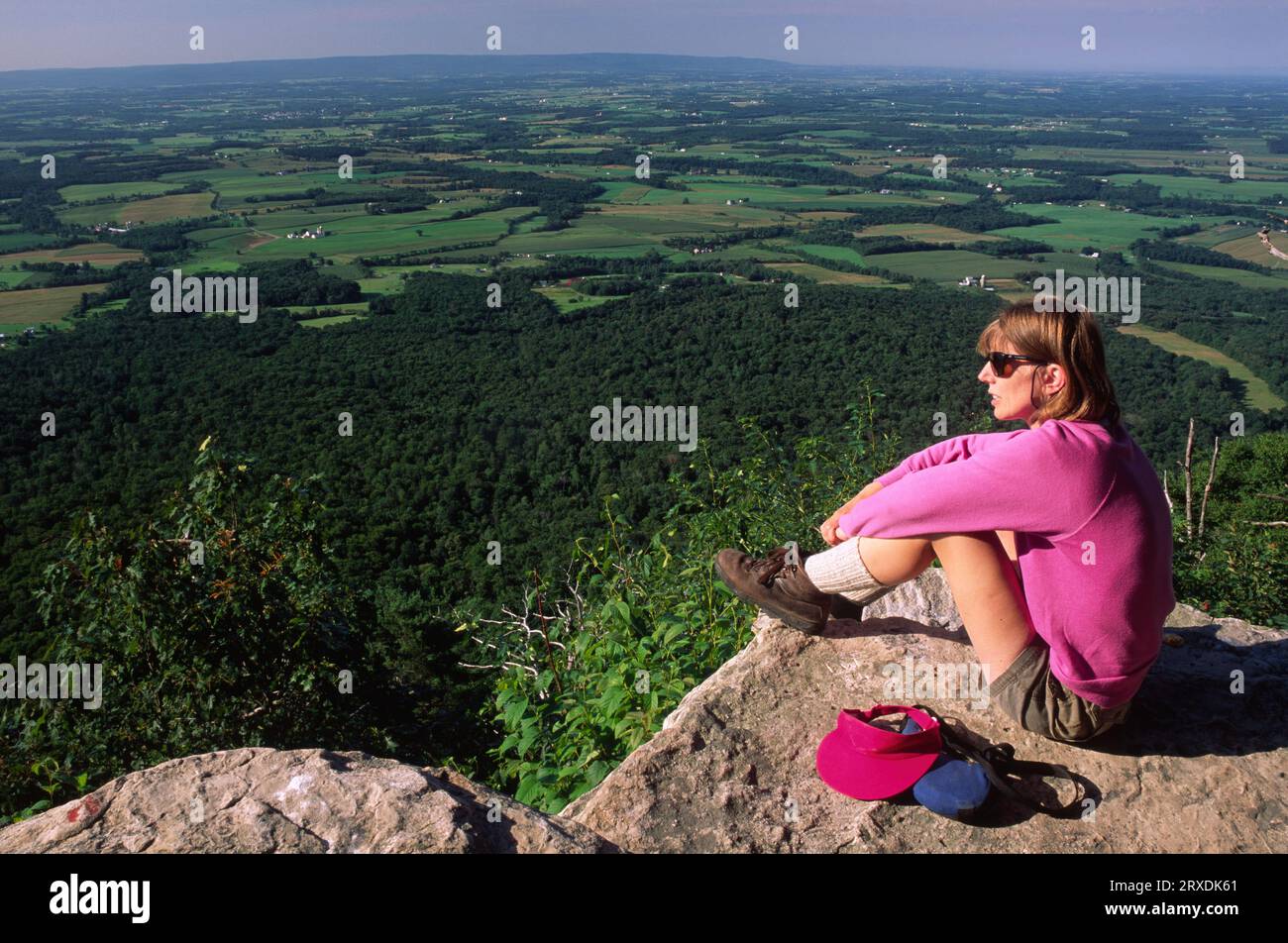 Flat Rock viewpoint, Tuscarora State Forest, Pennsylvania Stock Photo