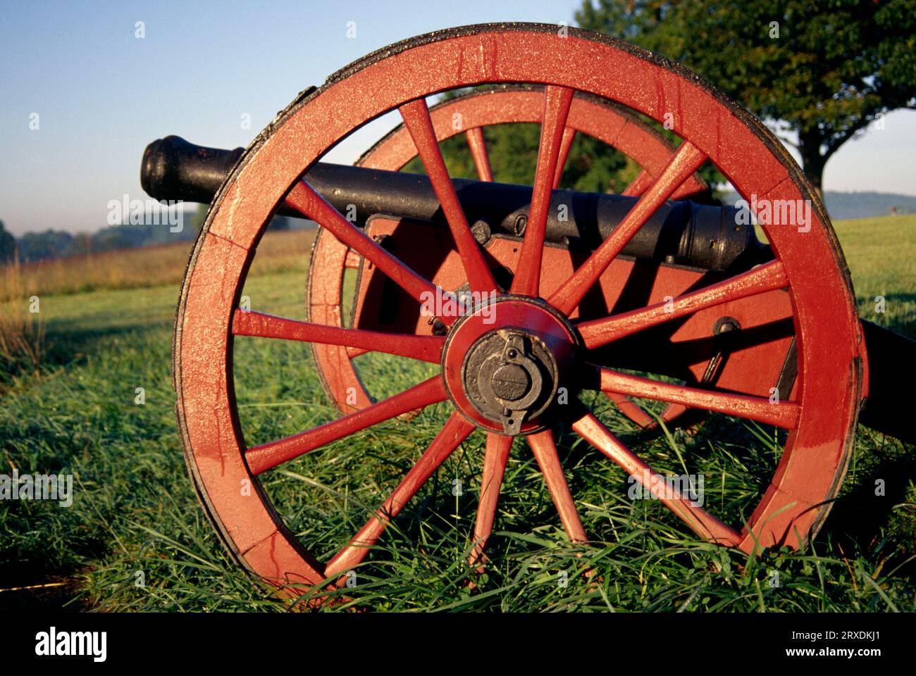 Cannon at Muhlenberg Encampment, Valley Forge National Historic Park, Pennsylvania Stock Photo