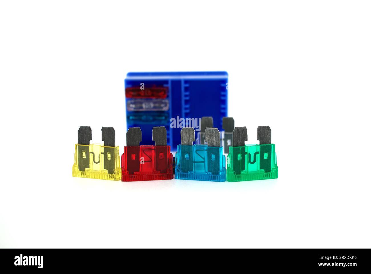 Automotive fuses with open circuit used to protect the wiring and
