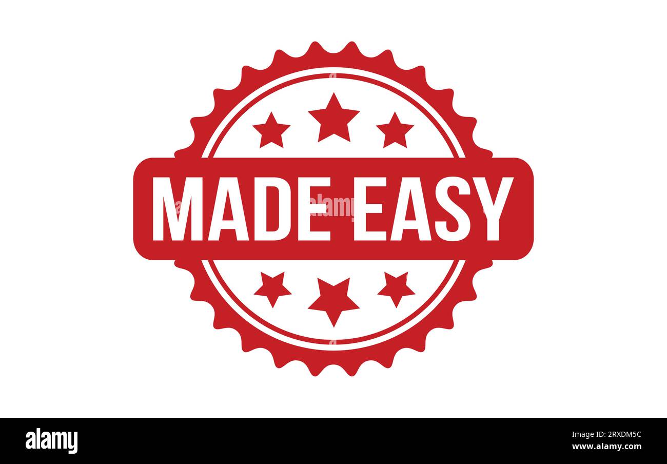 Made Easy rubber grunge stamp seal vector Stock Vector