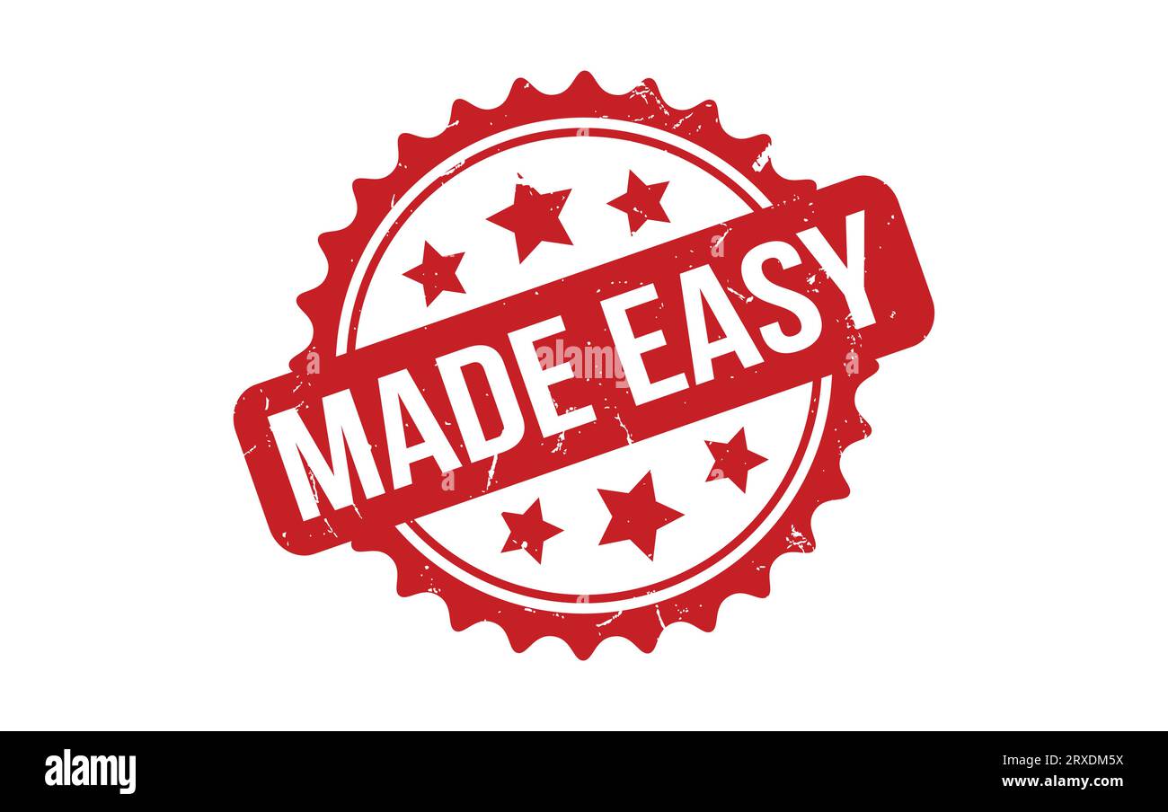 Made Easy rubber grunge stamp seal vector Stock Vector
