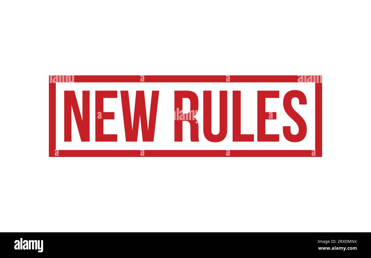 New Rules Rubber Stamp Seal Vector Stock Vector