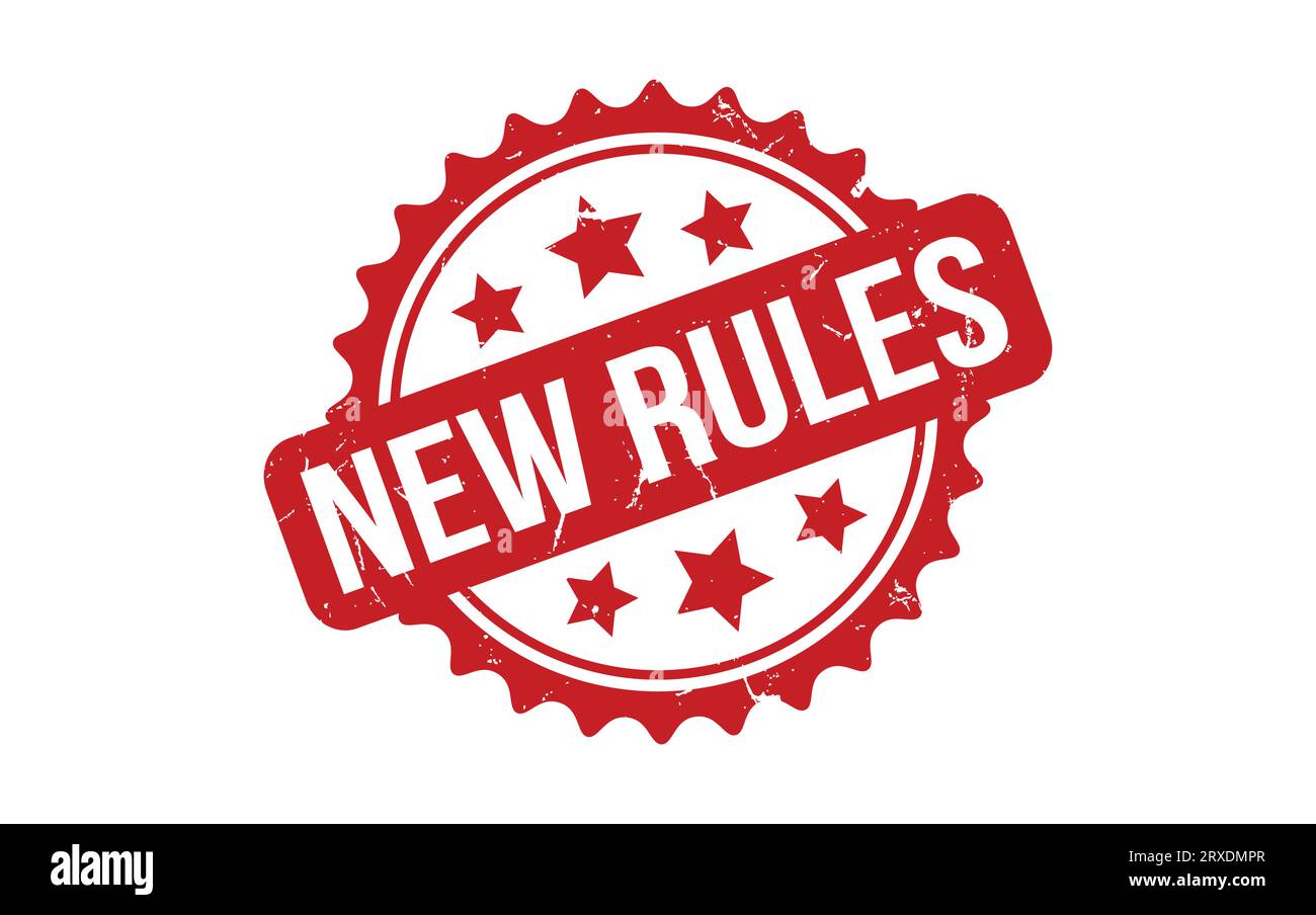 New Rules rubber grunge stamp seal vector Stock Vector