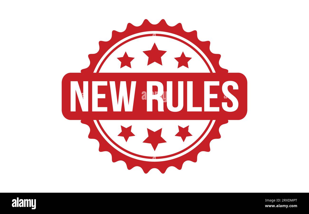 New Rules rubber grunge stamp seal vector Stock Vector