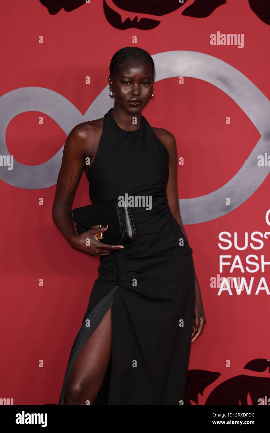 Adut Akech attends the CNMI Sustainable Fashion Awards 2023 during the ...