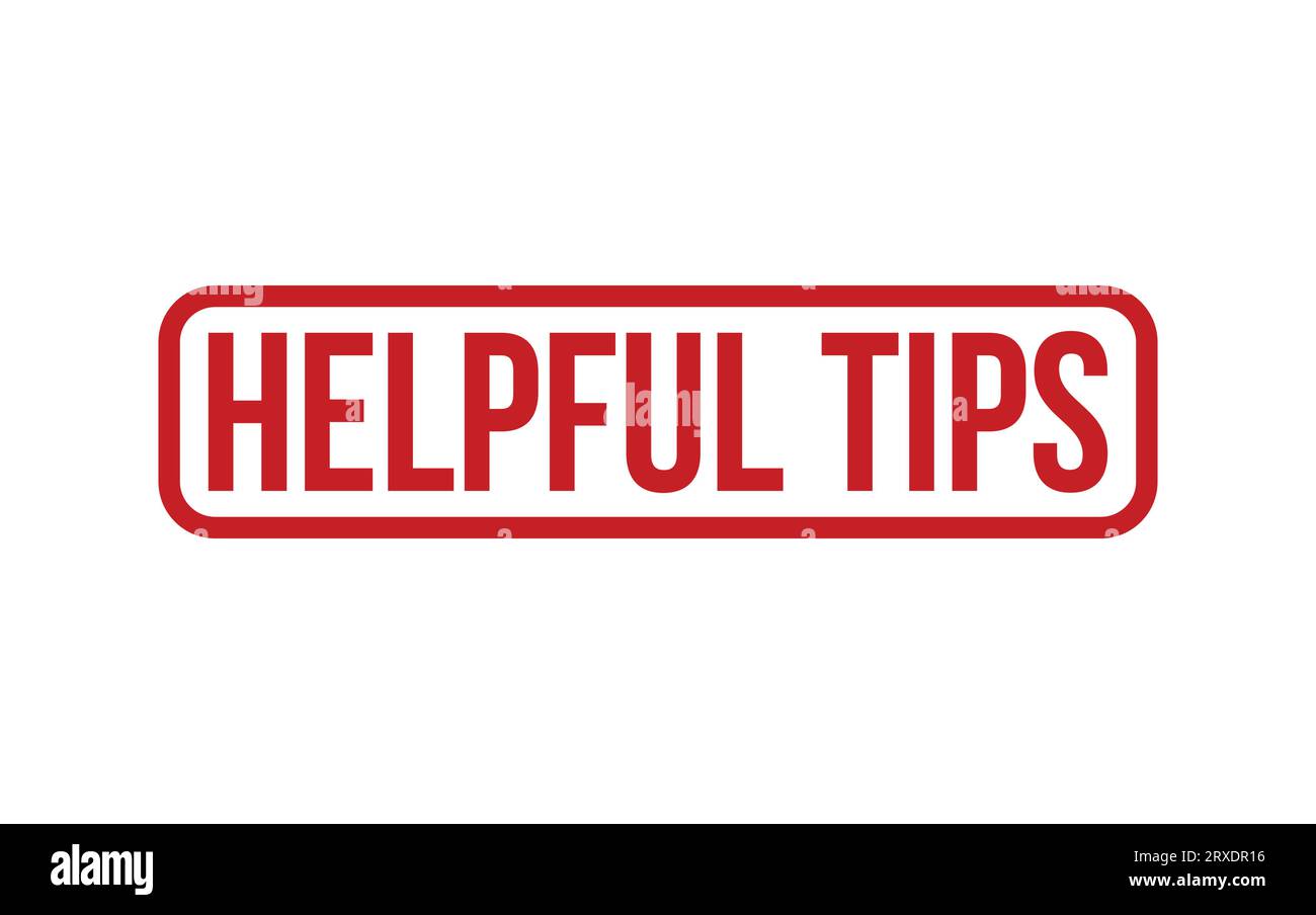 Red Helpful Tips Rubber Stamp Seal Vector Stock Vector Image & Art - Alamy