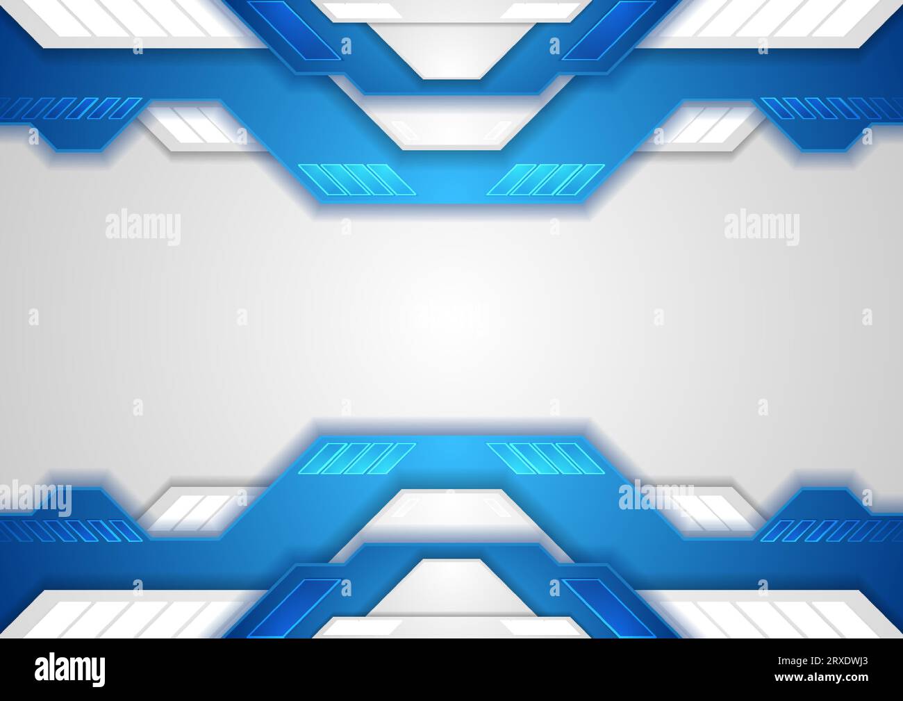Blue grey tech corporate geometric abstract background. Vector design Stock Vector