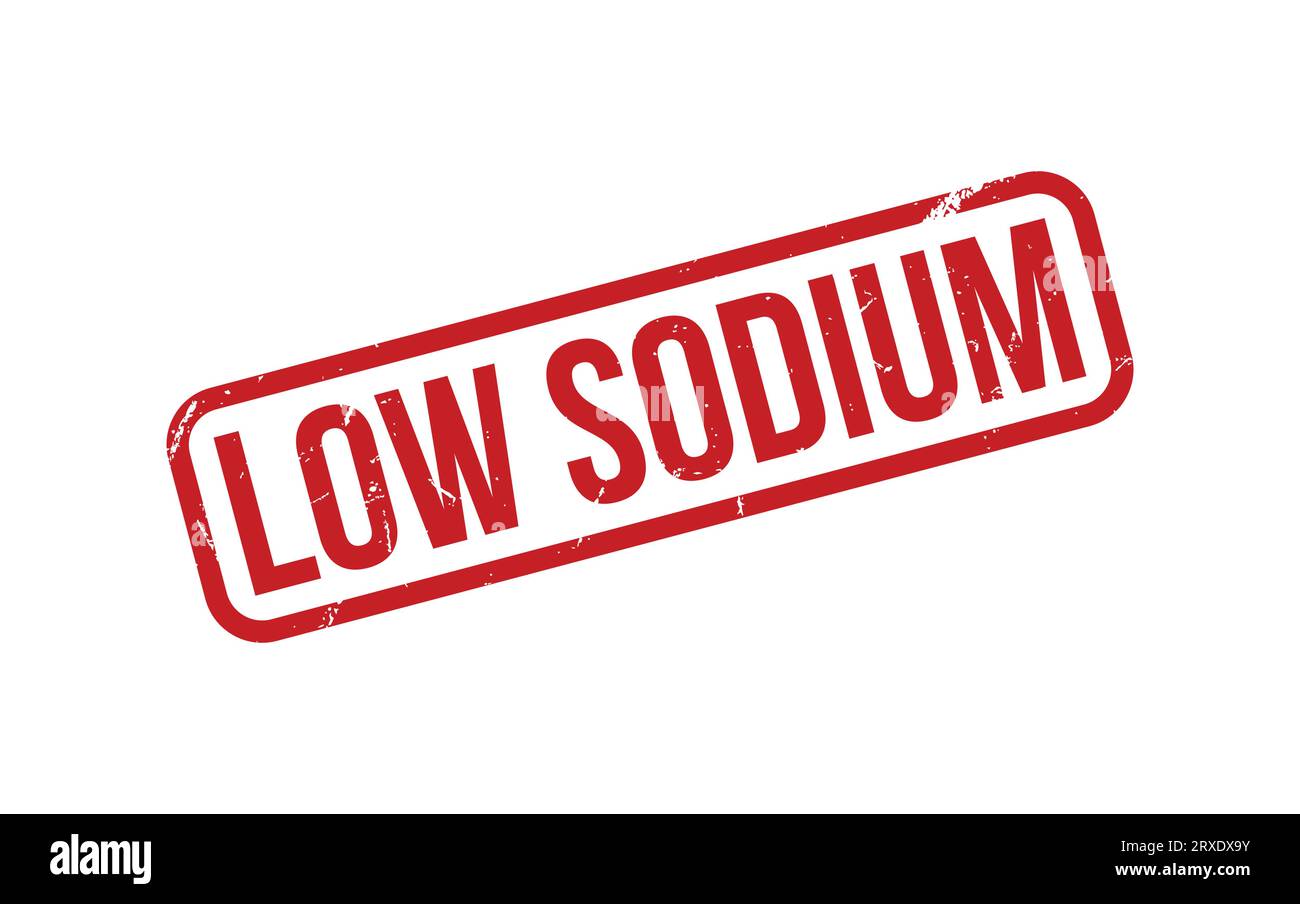 Red Low Sodium Rubber Stamp Seal Vector Stock Vector Image & Art Alamy