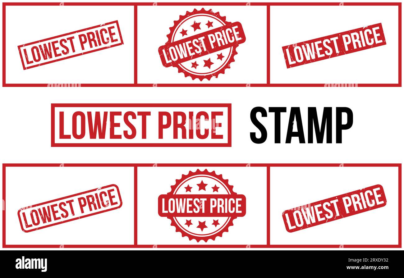 Lowest Price Rubber Stamp Set Vector Stock Vector