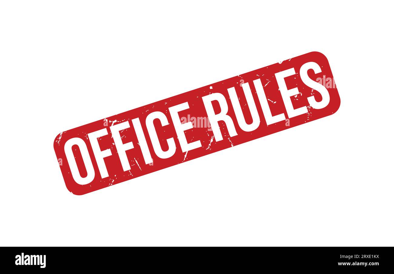 Office Rules rubber grunge stamp seal vector Stock Vector