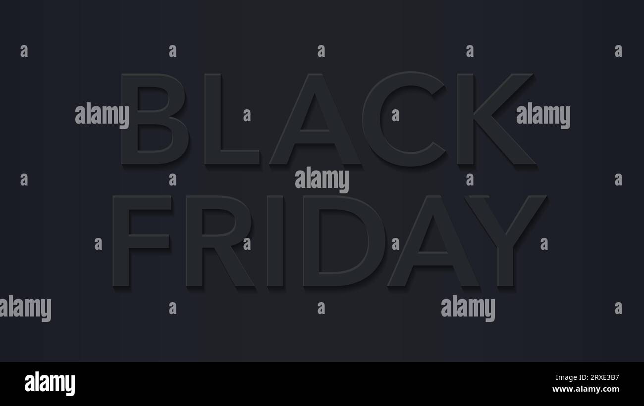 Black Friday Vector 3D Logo On A Dark Background. Stock Vector