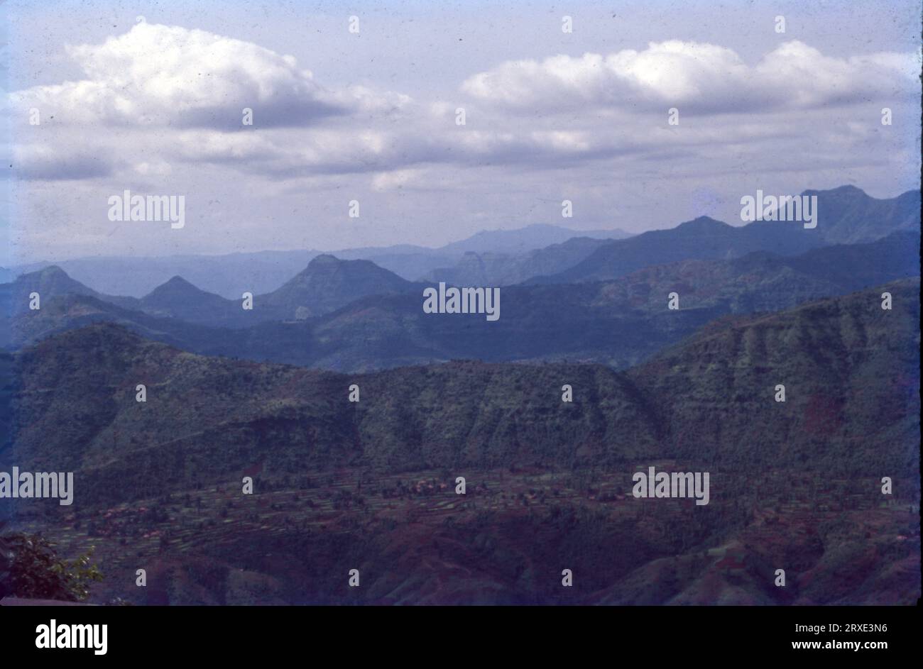 Sahyadri Range of Mountains at Mahableshwar Hill Station, Maharashtra, India Stock Photo