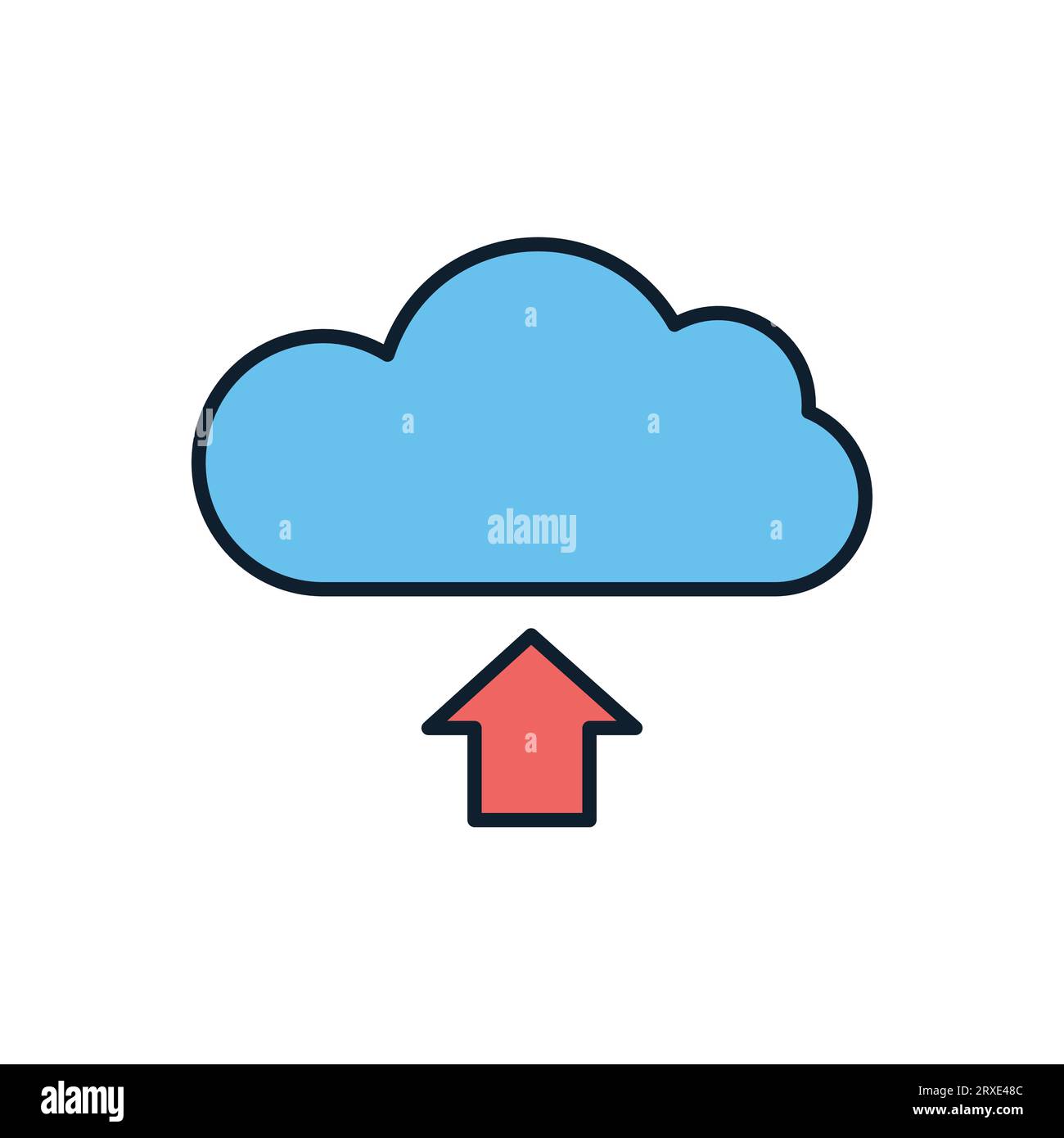 Cloud Storage related vector icon. Isolated on white background. Vector ...