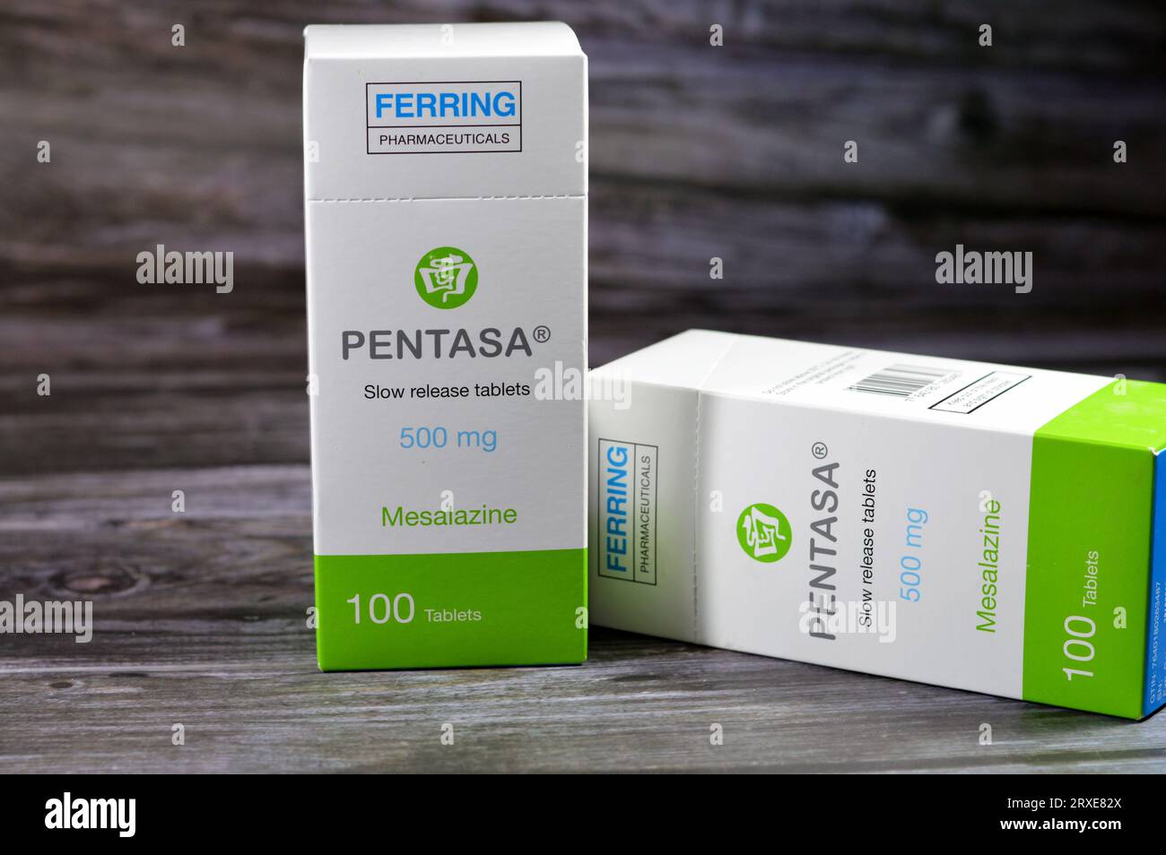 Cairo, Egypt, September 4 2023 Pentasa 500mg slow release tablets