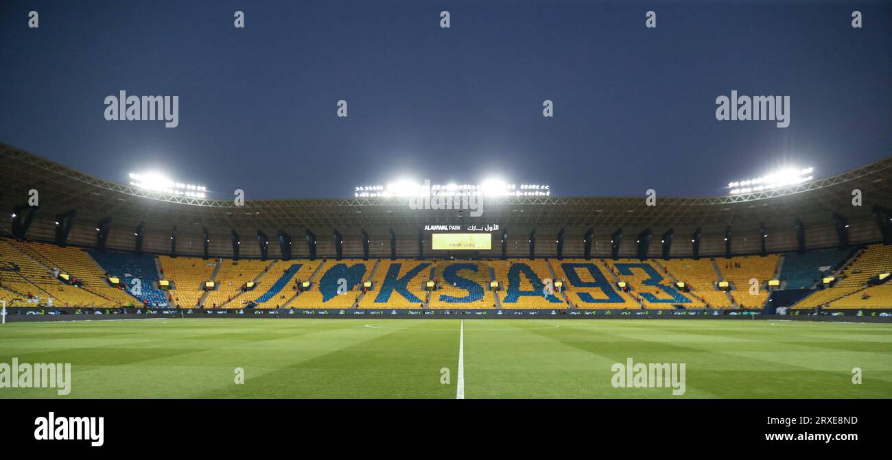 Wideangle view of the King Saud University Stadium prior the AlNassr