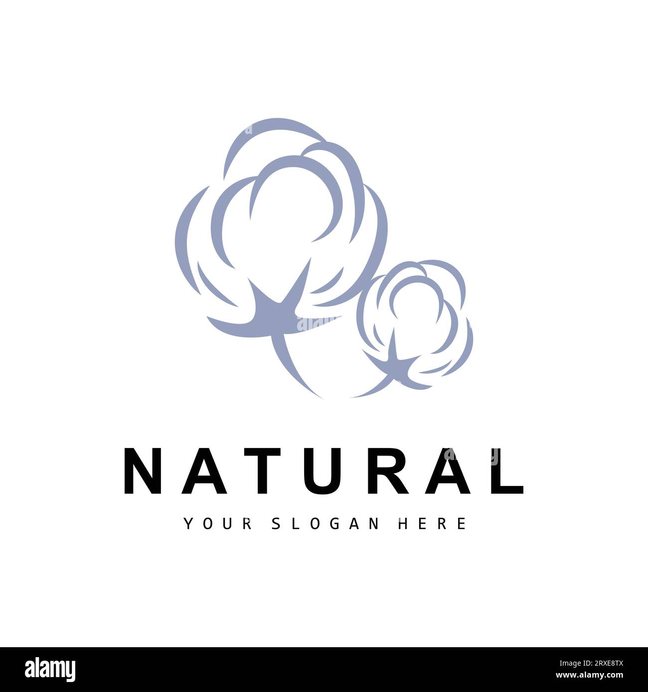 Cotton Logo, Natural Biological Organic Plant Design, Beauty Textile ...
