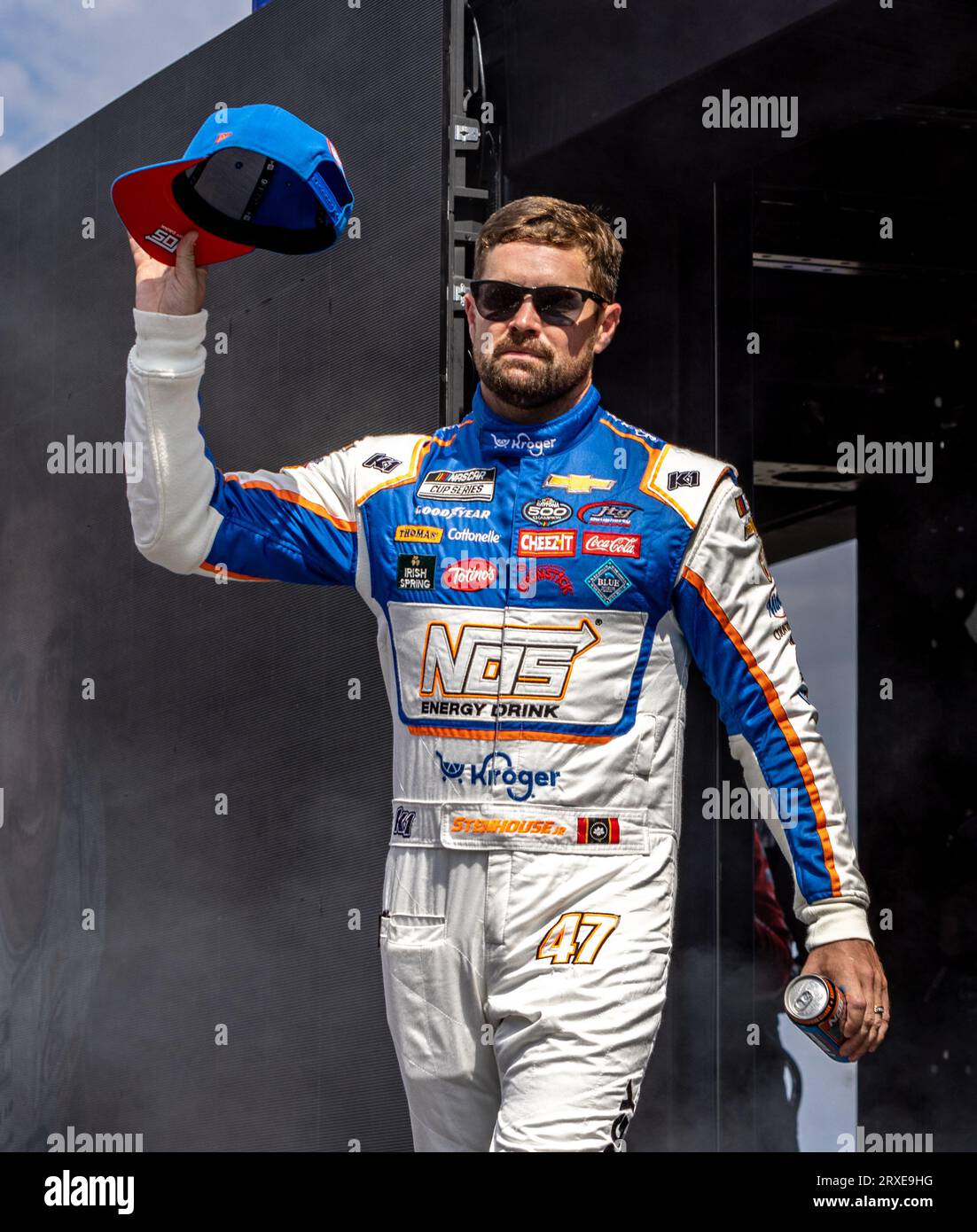 Fort Worth, Texas - September 24rd, 2023: Ricky Stenhouse Jr, driver of the #47 Kroger/NOS Energy Drink Chevrolet, competing in the NASCAR Autotrader EchoPark Automotive 400 at Texas Motor Speedway. Credit: Nick Paruch/Alamy Live News Stock Photo