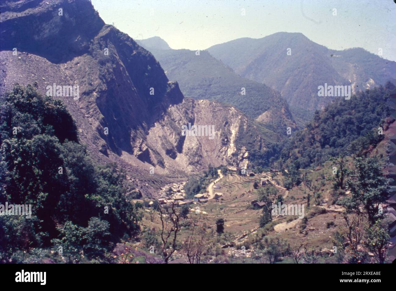 Land Slide, Shong Village, Nepal, Asia Stock Photo Alamy
