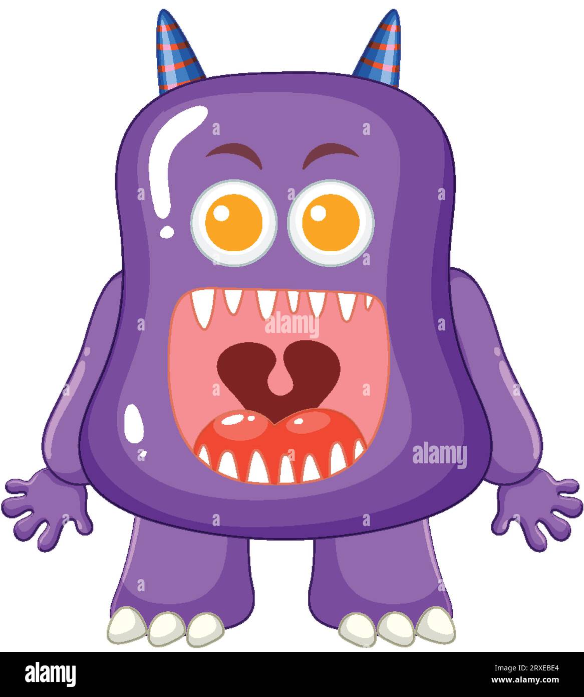 A vibrant vector illustration of a purple alien monster Stock Vector ...