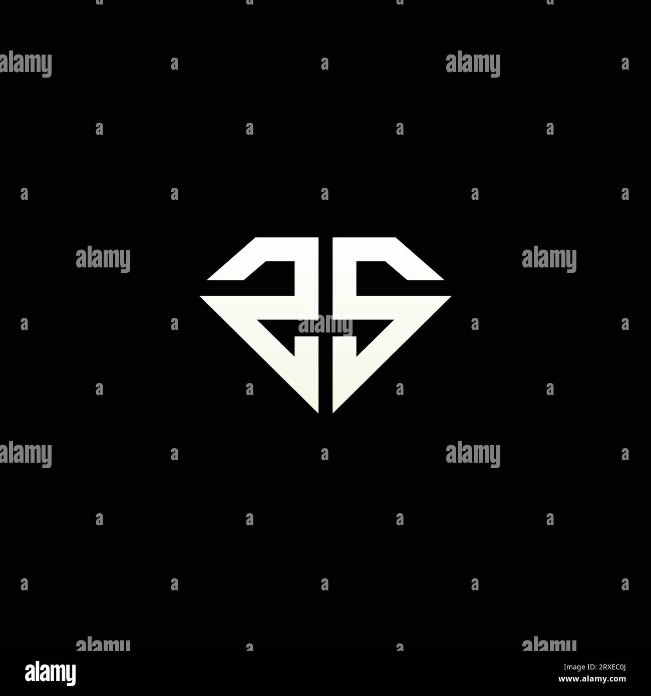 SS Diamond Logo Design. Letter S Logo Stock Vector