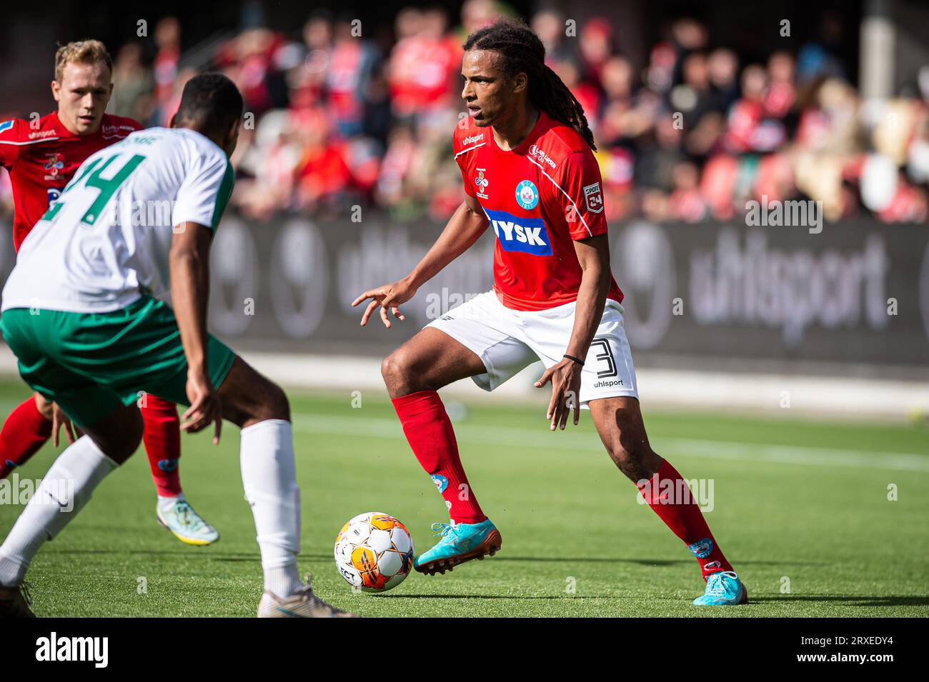 Denmark. 24th Sep, 2023. Robin Ostrom (3) of IF