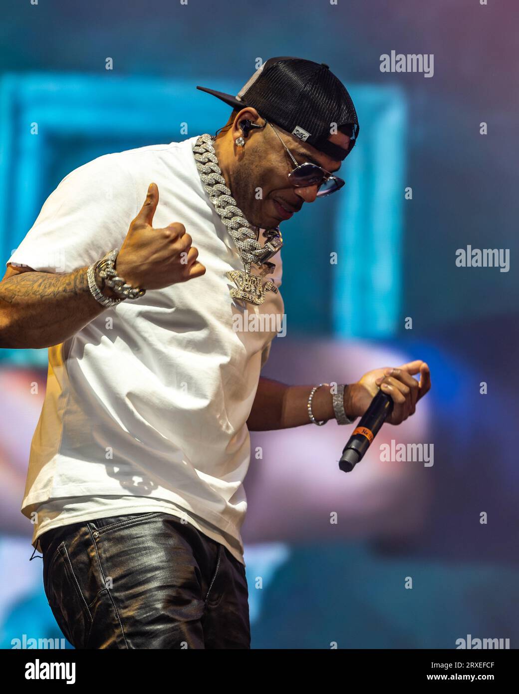 Las Vegas, USA. 24th Sep, 2023. Nelly performs on the Downtown Stage during day three of the Life is Beautiful Music Festival held in Downtown Las Vegas, NV on Sept. 24, 2023. (Photo by Alive Coverage/Sipa USA) Credit: Sipa USA/Alamy Live News Stock Photo