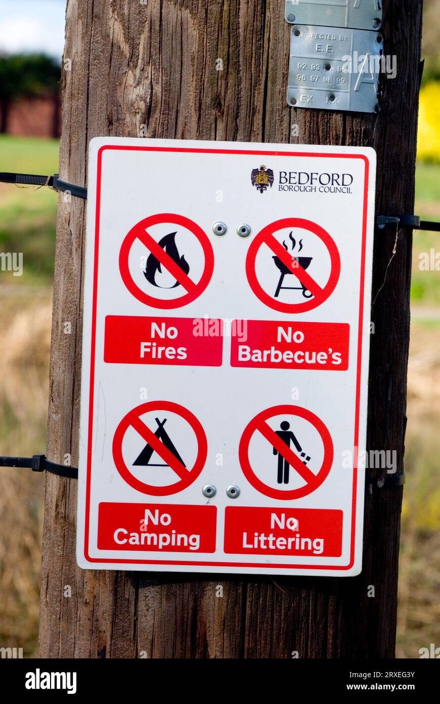 Signage for restrictions Bedfordshire Stock Photo