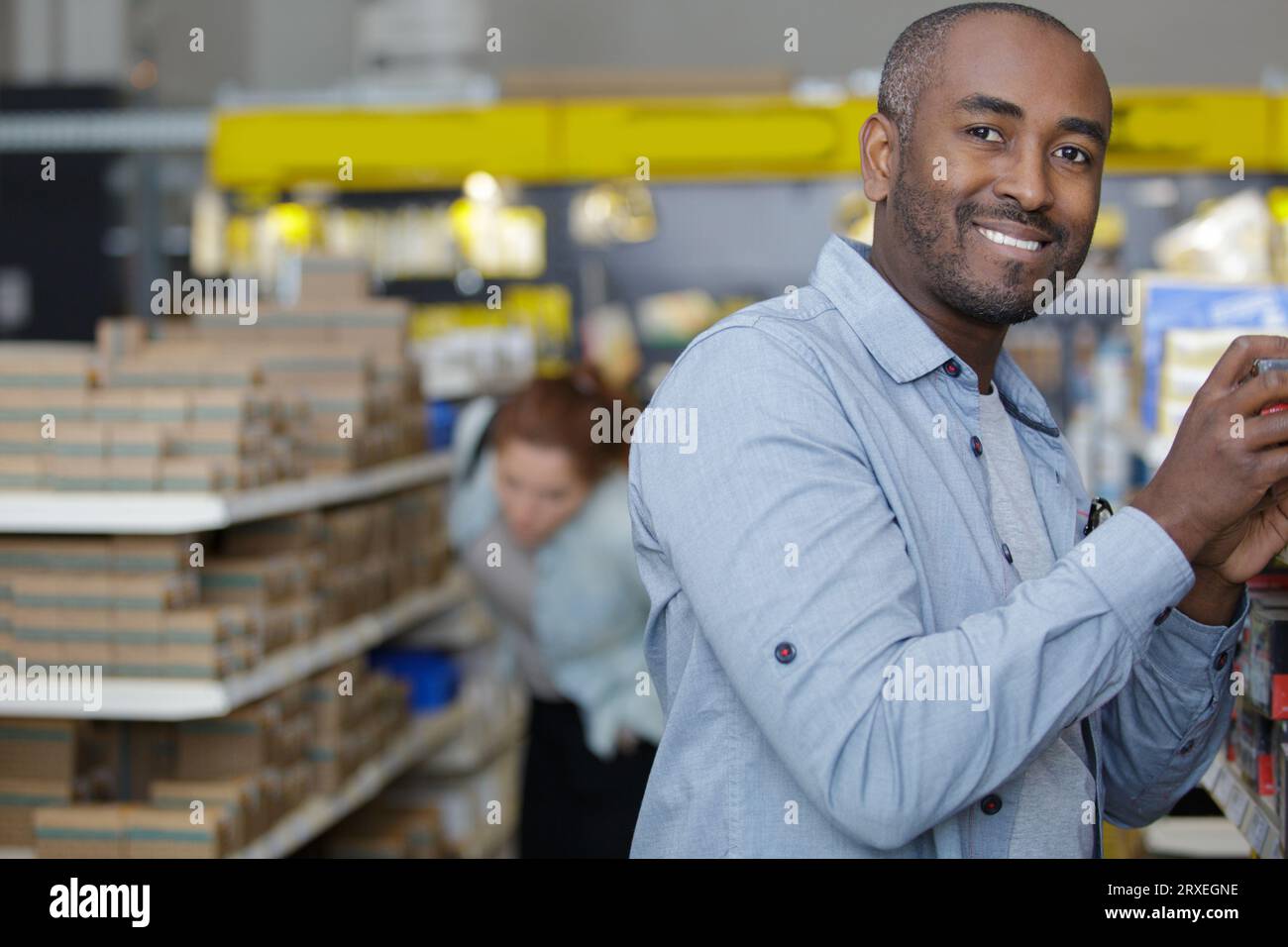 Mid section delivery man hi-res stock photography and images - Alamy