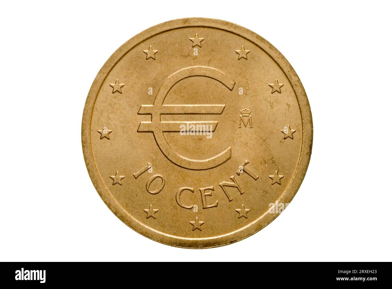 Euro 10 Cent Trail Coin of Spain Stock Photo