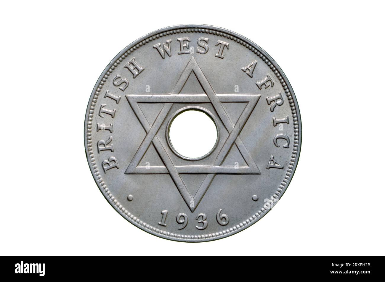 British West Africa Penny 1936 Stock Photo